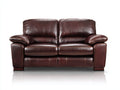 Canapé 2 places - Cuir - 168x91x90 cm - Brun chocolat - Style classique