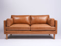 Canapé 2 places - Cuir - 170x88x82 cm - Camel - Style moderne