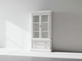 Vitrine - Bois-Verre - 89x41x181 cm - Blanc-Transparent - Style classique